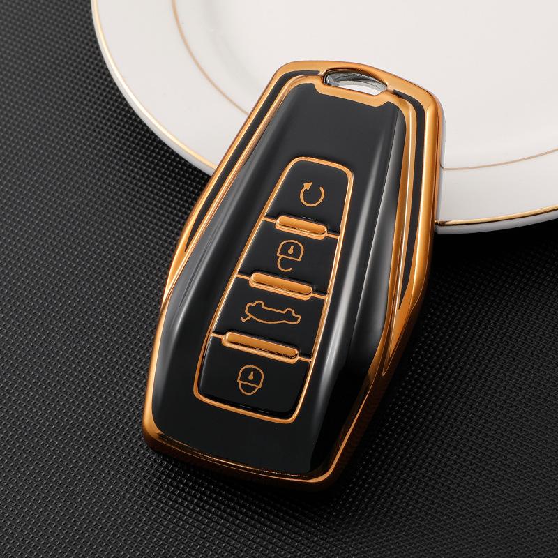 

New TPU Car Key Cover Case for Geely Emgrand Global Kulrey Hawk GX7 Okavango NL3 SUV GT GC9 Coolray X6 X7 EX7 Geometry C Keychain style A чорний
