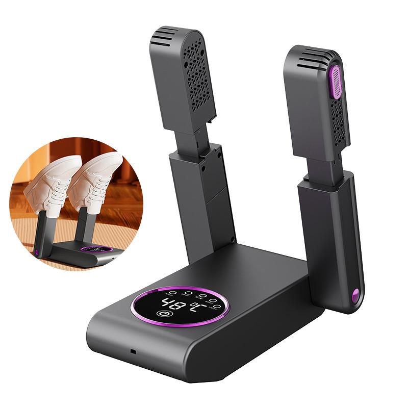 Portable Shoes Dryer, Upgraded 2 Or 4 Drying Racks, Foldable Boot Dryer And Deodorizer With Fan