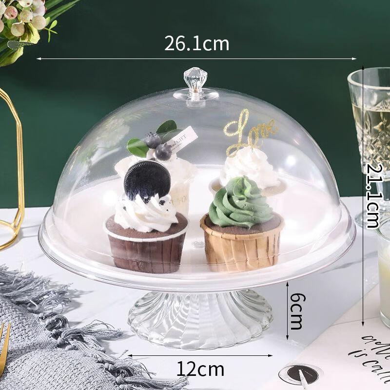 Раздельный прозрачный пластиковый поднос для дегустации фруктов с крышкой