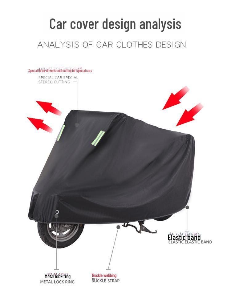 Waterproof and UV-Resistant Heavy-Duty Motorcycle Cover for All-Weather Protection