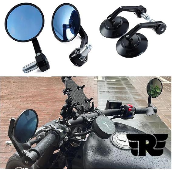 Motorcycle Rearview Mirrors for Royal for Enfield for Bullet for Meteor/for Classic 350 500 for Interceptor 650 Motorcycle Bar End Mirrors Retro