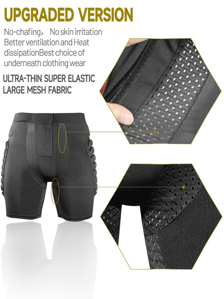 Pantaloncini imbottiti AVIVOR Pantaloncini protettivi 3D per snowboard e sci Unisex Sport Protezione fianchi Imbottitura