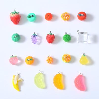 Harz-Frucht-Miniaturen DIY-Zubehör: Ohrringe, Schlüsselanhänger, Handyhüllen und Taschenanhänger