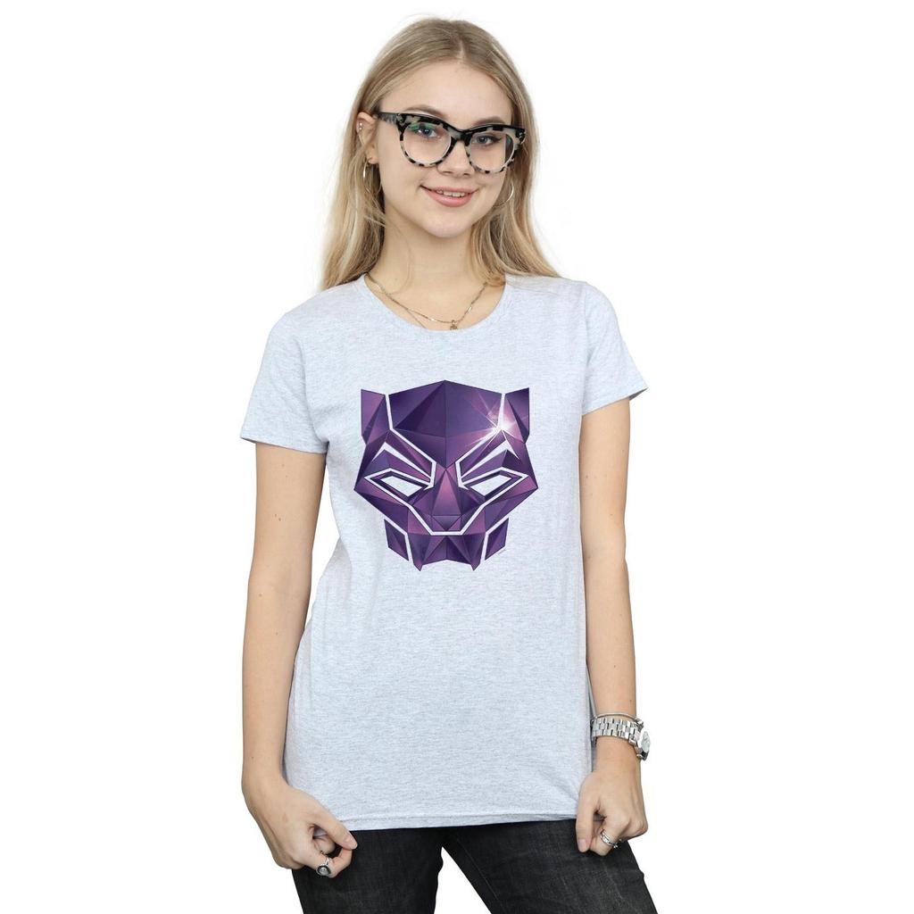 Marvel Womens/Ladies Avengers Infinity War Black Panther Geometric Cotton T-Shirt