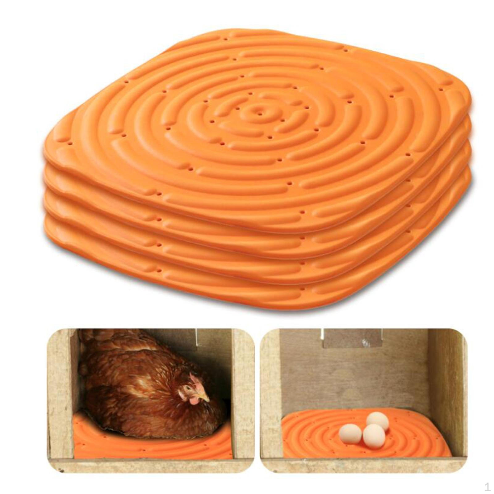 

Набор из 4 подстилок для гнездовых ящиков для кур для курятника, легкий в уходе подстилочный материал для птицы оранжевый