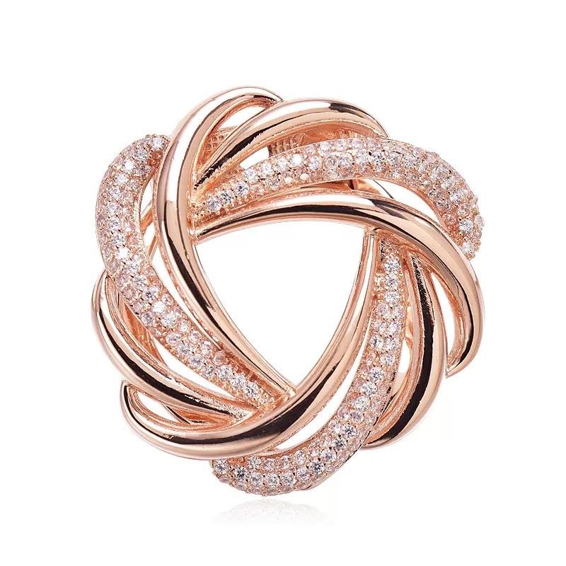 Spona na hedvábný šátek, Prémiová a univerzální, Elegantní šátek, Špendlík na oblek, Uzel v rohu, Dekorativní spona, Zimní doplňková brož
