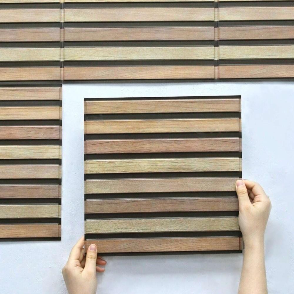 12PCS 2D Print Wall Decal Self Adhesive Cover Sheet Multi Pattern Tile Sticker  Cabinet Refit