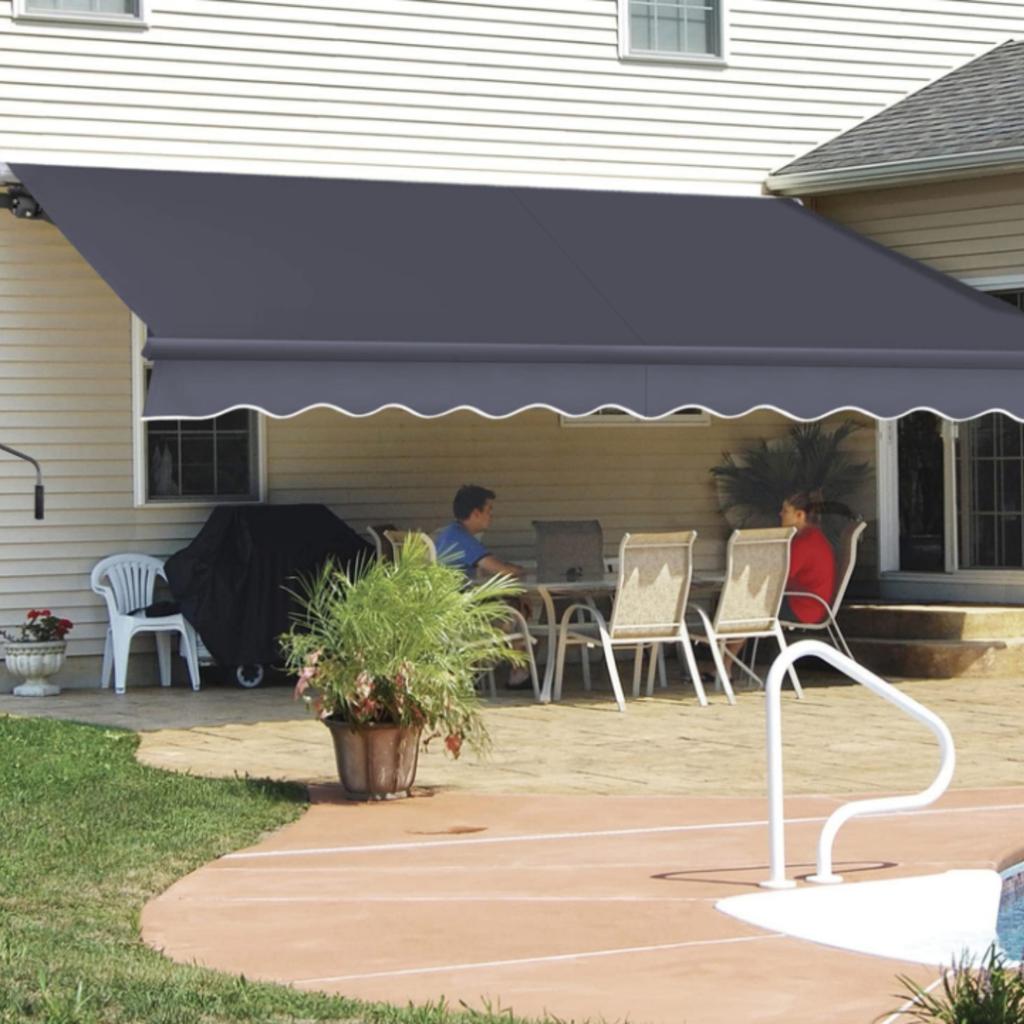 Gray terrace awning 400 x 250 cm