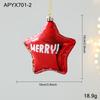 Red and White Sticky Powder Plastic Cartoon Pendant for Christmas Tree Decoration