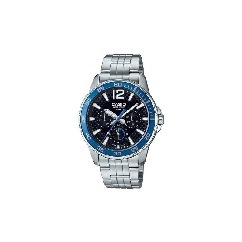 

Casio 100 meters waterproof quartz movement stainless steel strap Japanese and Korean watch men s watch black dial MTD-330D-1A2VDF чёрный