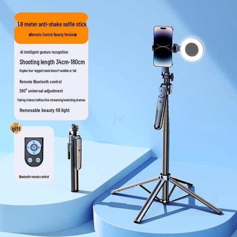 AI 360° Auto-Tracking Gimbal & Stabilizer: Selfie Stick, Face & Dance Tracking, Anti-Shake Technology