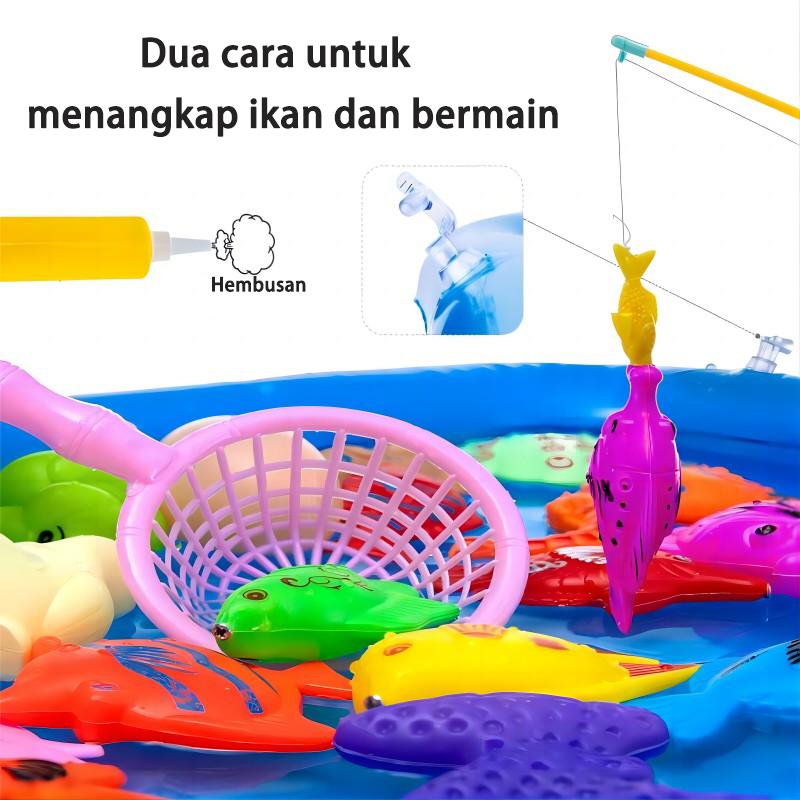 40Pcs With Big Round Pool fishing toys for boys Education toy For Kids