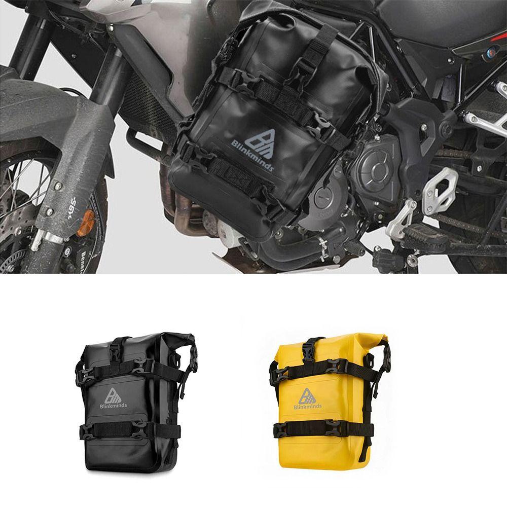 PVC Large Capacity Waterproof Motorcycle Protective Bar Side Bag Backpack Riding Bag