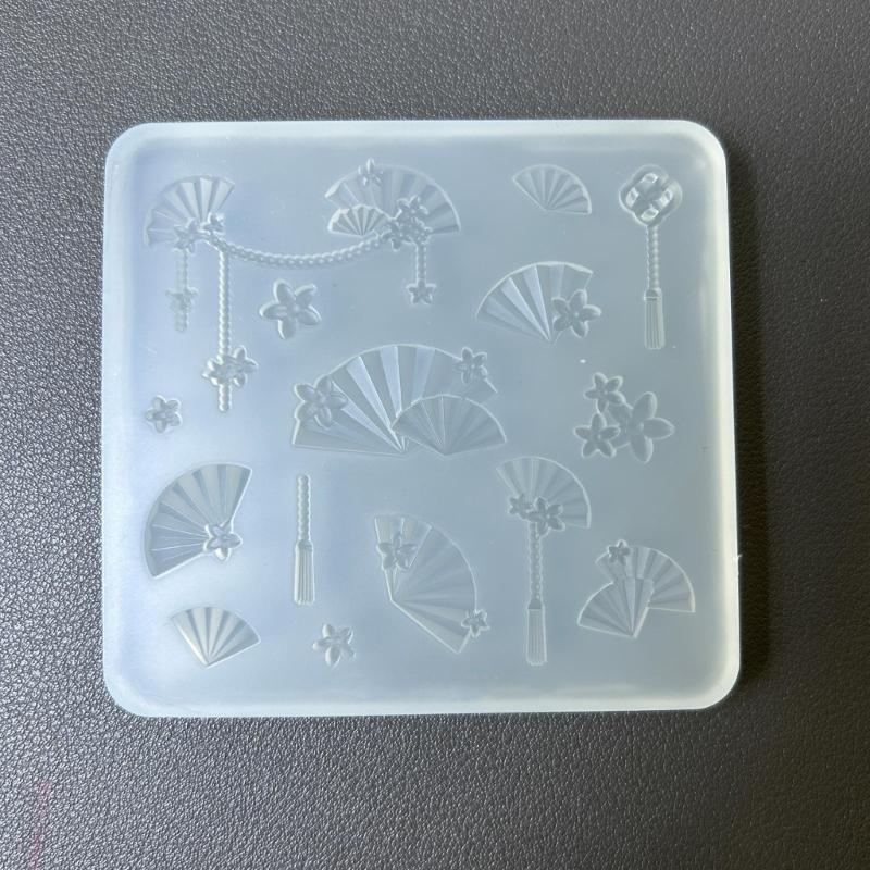 Silikonform Süßigkeitenformen Schokoladenherstellungsformen Fondantformen Fächerformformen Dessertzubehör Silikonstruktur