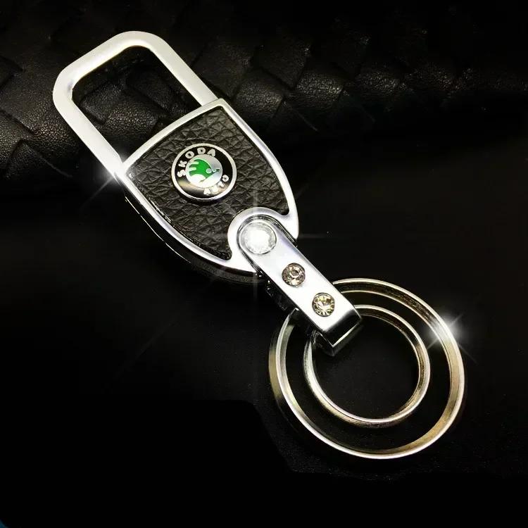 Portachiavi per Auto per Skoda Karoq Kamiq Octavia Rapid Fabia Kodiak Spaceback Superb 2 Kodiaq 1 Yeti Catena Fibbia Chiave Styling dncp95