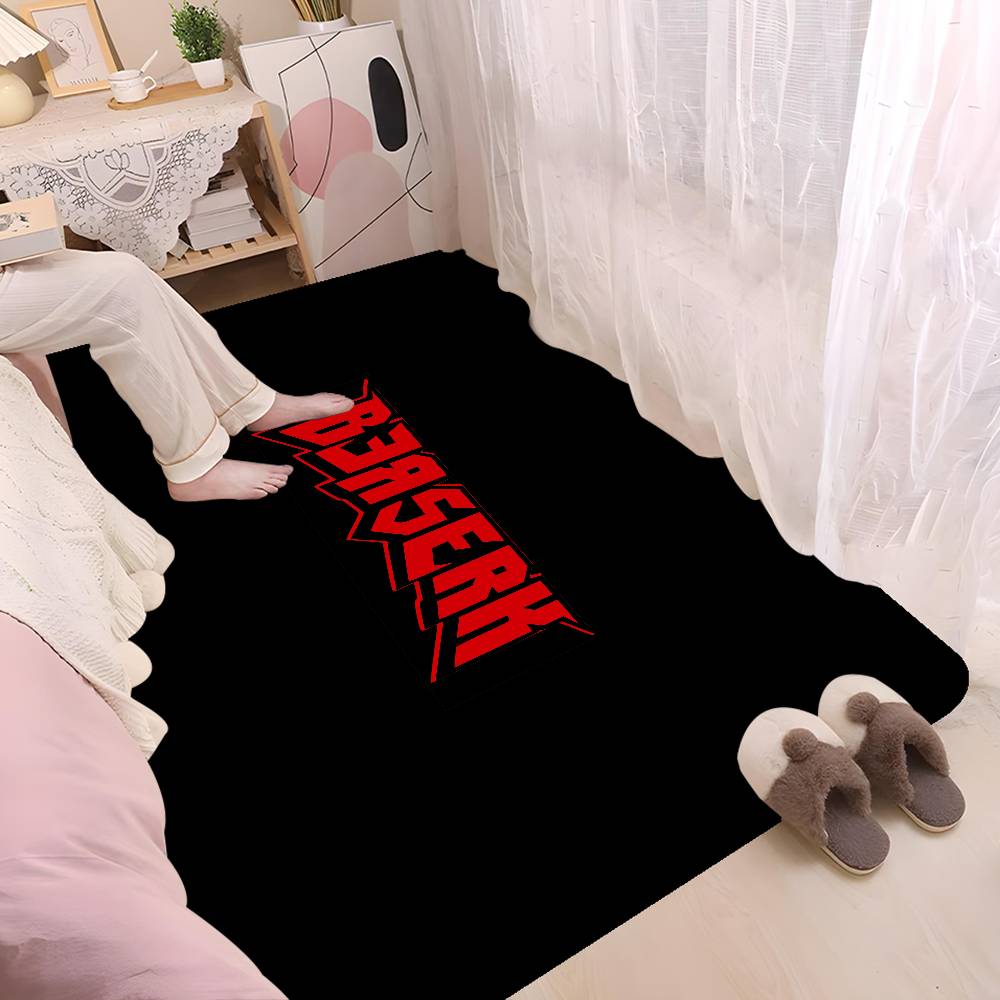 Berserk Guts Alfombra de Piso Anime Estilo Nórdico Felpudo para el Hogar Alfombras para Baño-Inodoro Alfombra Decorativa para Dormitorio Hotel