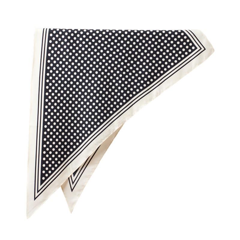Women Korean Style Fashion Soft Polka Dot Twill Neck Scarf Sunscreen Shawl