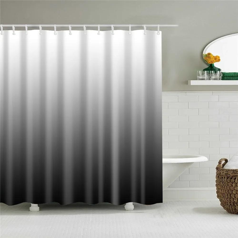Abstract Geometric Stripes Printing Shower Curtains Home Hotel Bathroom Decoration Bath Curtains Waterproof Bathroom Curtains
