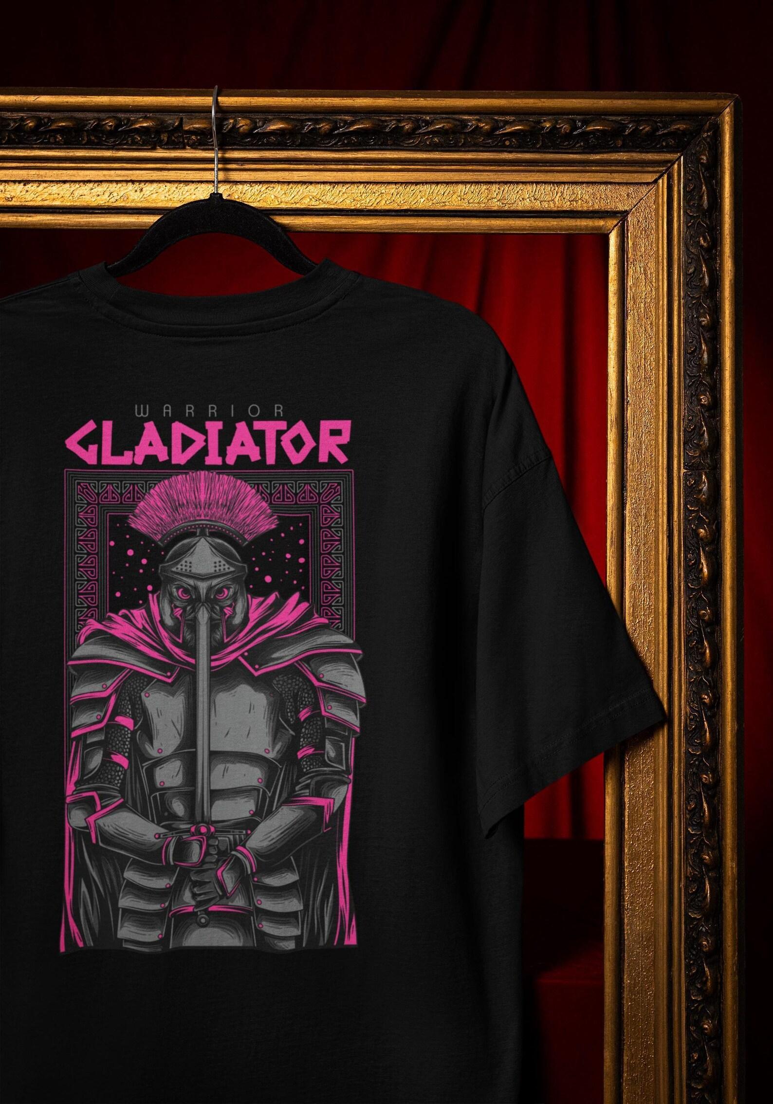 Roman Warrior T-Shirt: Cyberpunk Neon Armor - Retro Streetwear Comfort Colors® 2XL