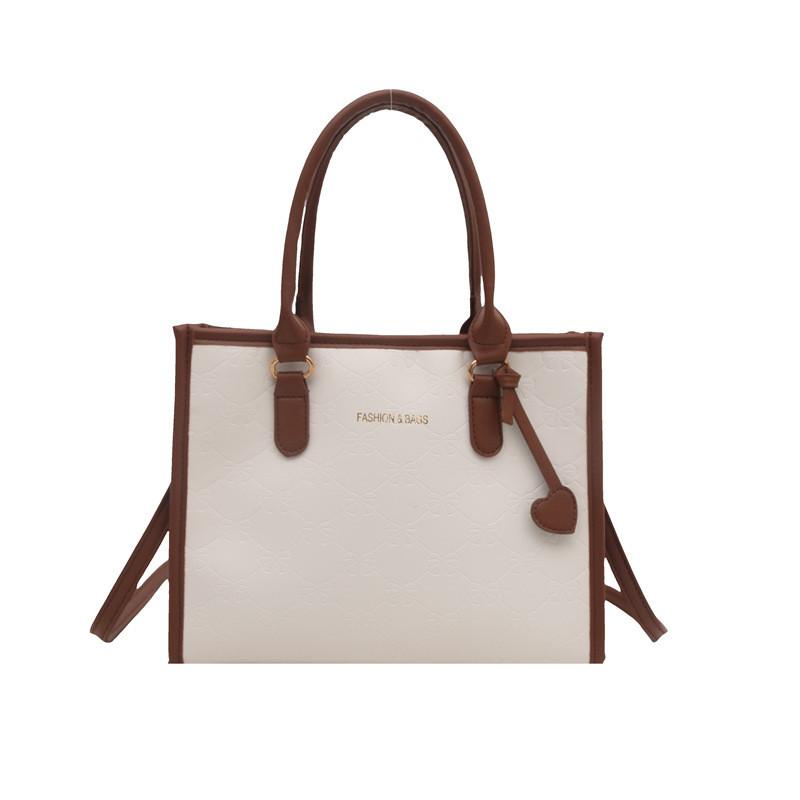 Stylish Chic Color Block Handheld Small Square Bag For Women With Bow And Plaid Design