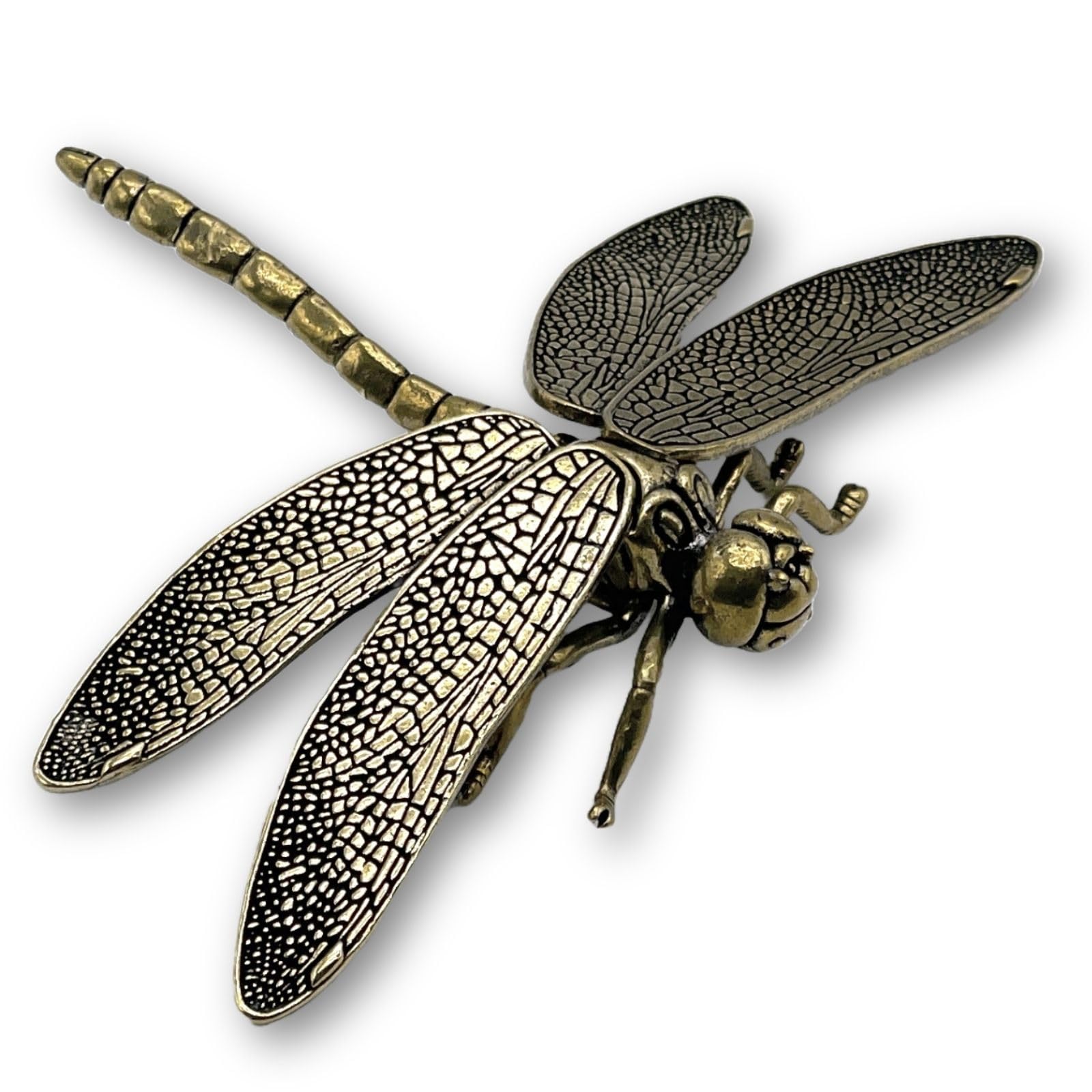 

GlowBit Dragonfly Figurine, a stylish brass ornament for your entryway, perfect for bringing prosperity, luck, fortune, and love.