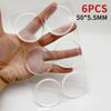 6pcs Door Handle Bumper Pad Self Adhesive Transparent Silicone Wall Protector Anti Bump Washable Reusable Round Door Stopper