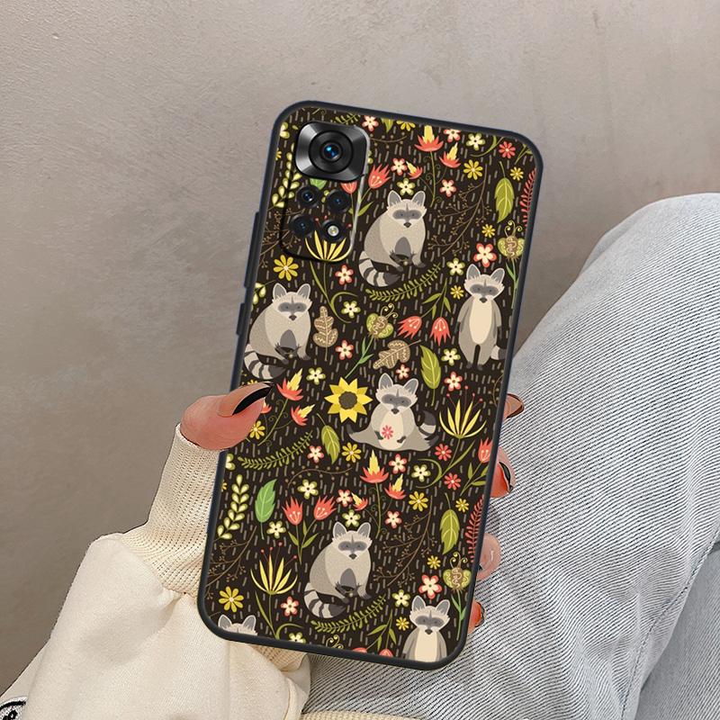 Funny little raccoon For Xiaomi Redmi Note 13 9 10 11 12 14 15 Pro Plus Case Cover For Redmi 14C 10C 12C 13C 15C