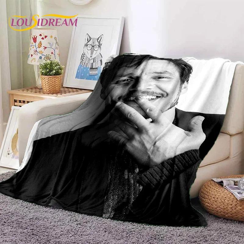 Jose Pedro Pascal Actor Star Soft Flannel Blanket for Beds Bedroom Sofa Picnic,Throw Blanket for Cover Outdoor Leisure Nap Gift