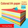 Assorted A4 Colored Paper: 500 Sheets for Printing, Photocopying & Crafts In Pink, Red, Yellow, and More.