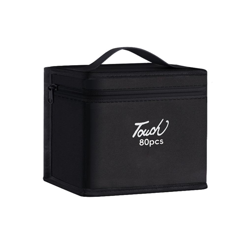 

Massive Storage Art Markers Organizer Black Color Large Capacity Marker Bag Pencil Storage Can Hold 80 Color Bag