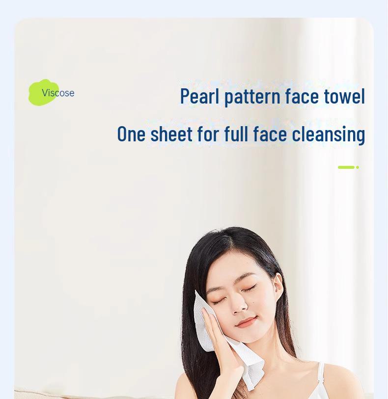 Kostenloser Versand auf weichen Einweg-Gesichtstüchern aus Baumwolle - Dick, doppelseitig verwendbar, Reinigungs- und Schönheitstücher im Rollenstil
