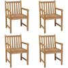 Garden Chairs, 4 Pcs., Solid Teak Wood
