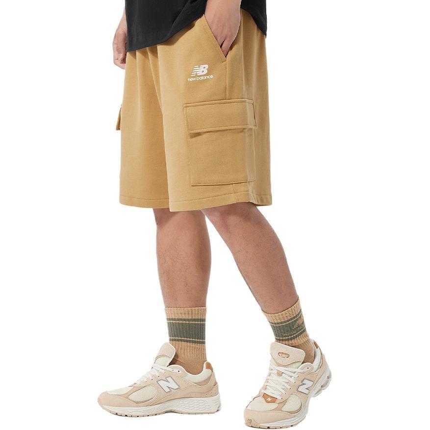 New Balance Logo Cargo Shorts Asia Sizing 'Khaki' Men's AMS32367-BYC
