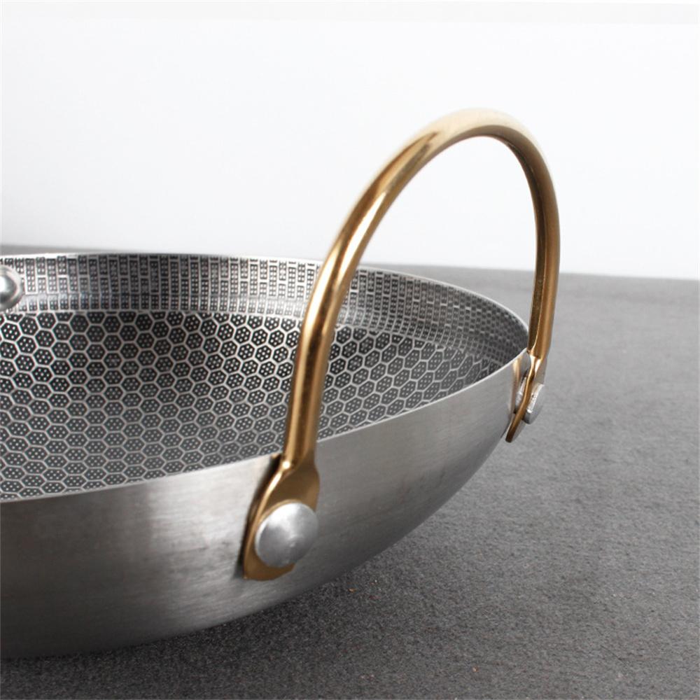 1pc thick non stick pot, dry pot, commercial double ear bar tripod, honeycomb pot, coated dry pot, small hot pot, to be shipped