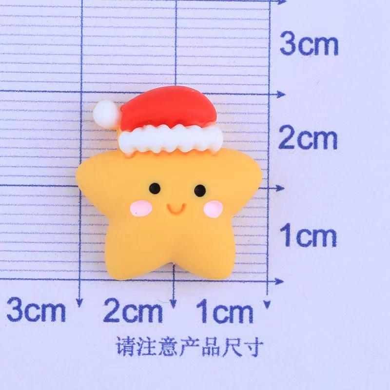 12Pcs New Cute Mini Christmas Series Flat Back Resin Cabochons Scrapbooking DIY Jewelry Craft Decoration Accessorie