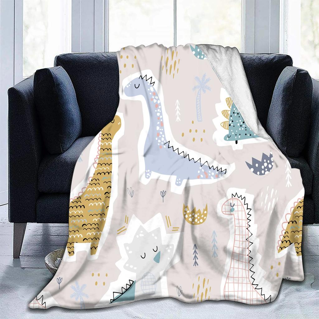 Dinosaur Throw Blanket Boys Gift Ancient Animal Flannel Fleece Blanket Dragon Blankets for Couch Sofa Bedroom Living Room