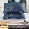 Single Pillow Set: Includes Removable & Washable Pillowcase, Perfect for Student & Adult Neck Support
