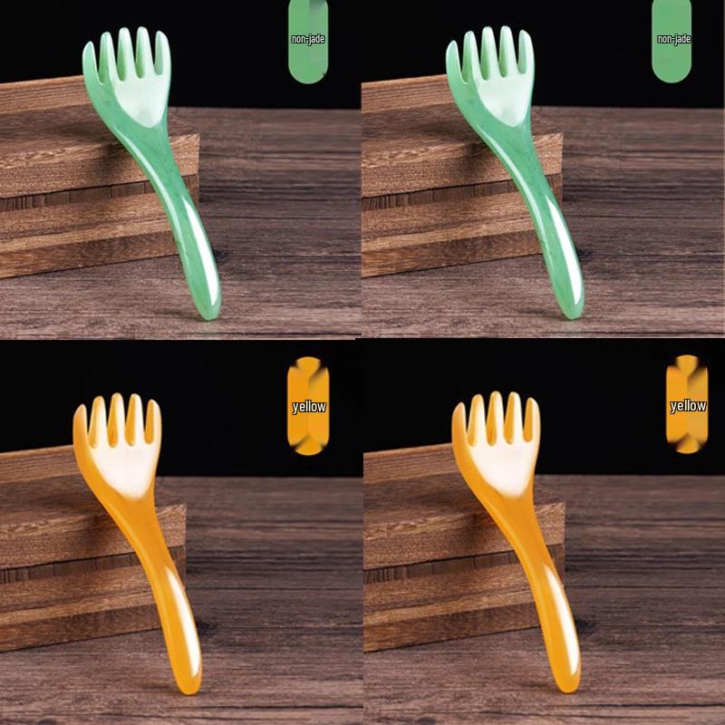 Resin Five-Claw Head Massager: Meridian Massage, Gua Sha Therapy & Beauty Scraping Comb