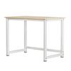 40 Inch Computer Desk, Wood Modern Simple Style Gaming Desk for Home Office, Student Study Writing Table with Metal
