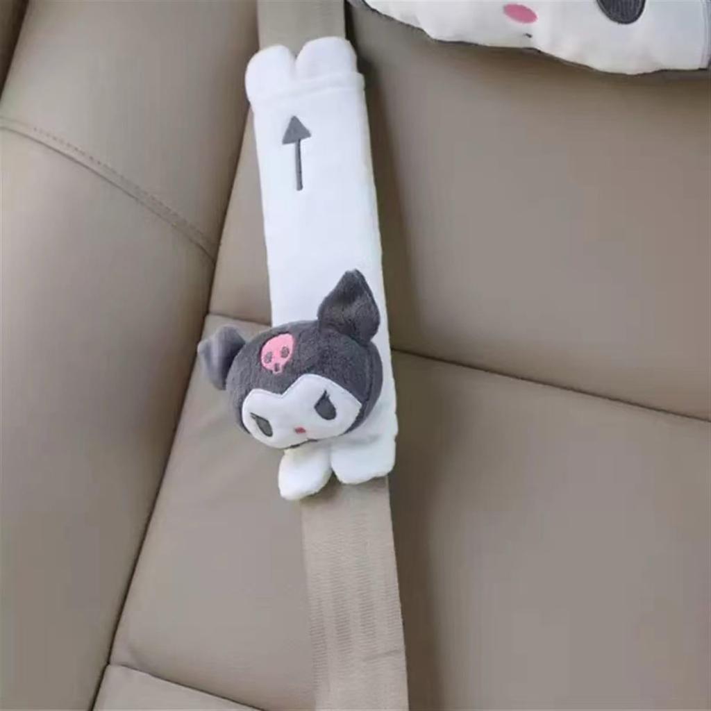 Kuromi Seat Belt Cover, Seat Belt Cushion, Set of 2, Car Accessories, Protects Shoulder