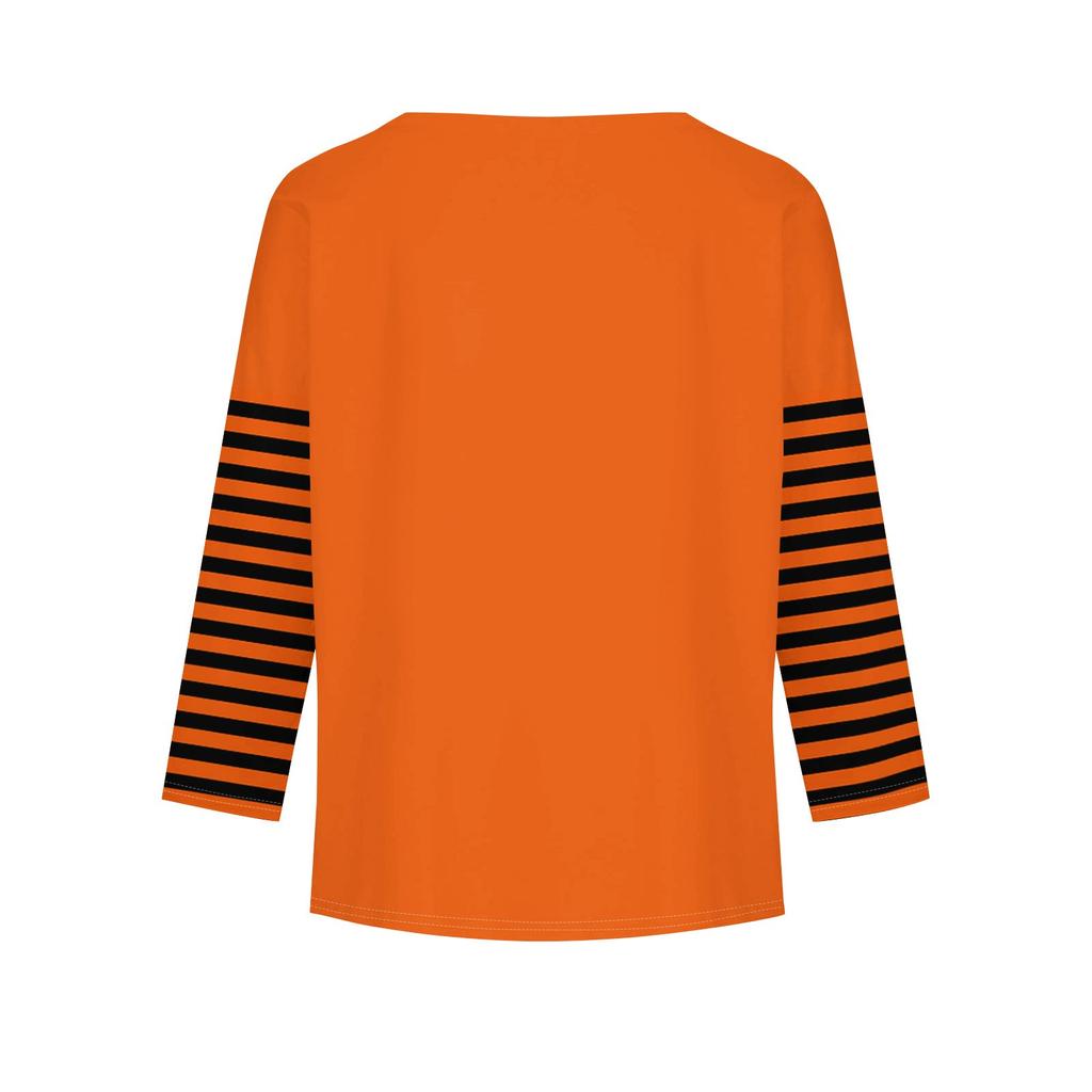 Girls Long Sleeve Halloween Day T Shirts Kids Fall Tops Crewneck Basic Tees 2-11Y