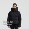 BINJORA Women's Short Hooded 95% White Duck Down Puffer Jacket J5400DR31