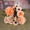 Mehrfarbige künstliche Rose Blume Seide DIY Simulation Gänseblümchen Zubehör Kugel Chrysantheme Falsche Sonnenblumen Strauß Partyzubehör