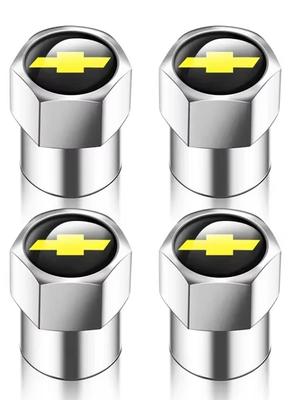 4Pcs/Set Tire Valve Caps Premium Metal Rubber Seal Fit for Silverado Impala Malibu Equinox Cruze Camaro Blazer Aveo