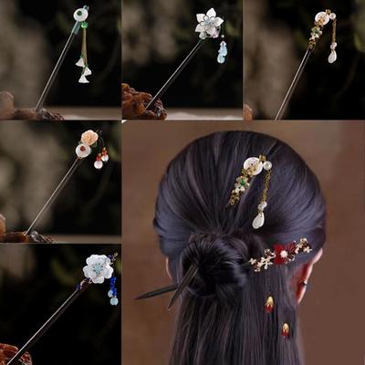 Handmade Chinese Hair Stick Ancient Style Hairpin Chopstick Hanfu Hair Bun  for Hanfu Party