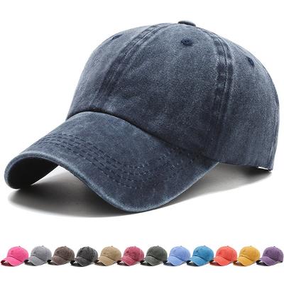 2021 New Men's Baseball Cap Washed Cap Light Plate Couple Hat Solid Color Spring and Autumn Hat Korean Version