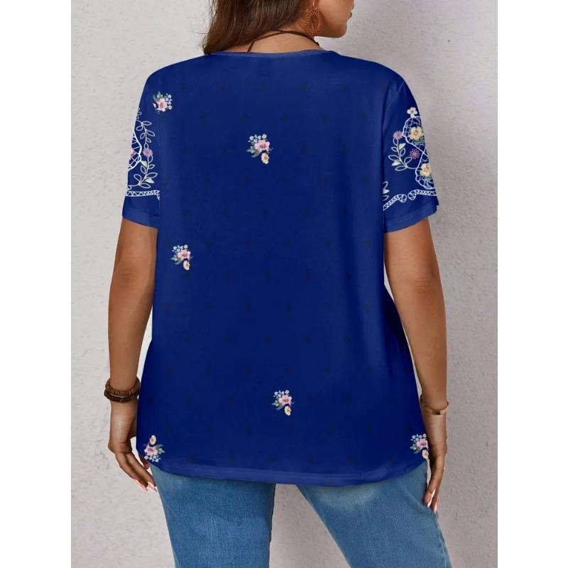 Summer Women's T Shirt Print Casual Short Sleeve 3d T Shirts Fashion Streetwear V Neck Pullover Female Clothing Shirt