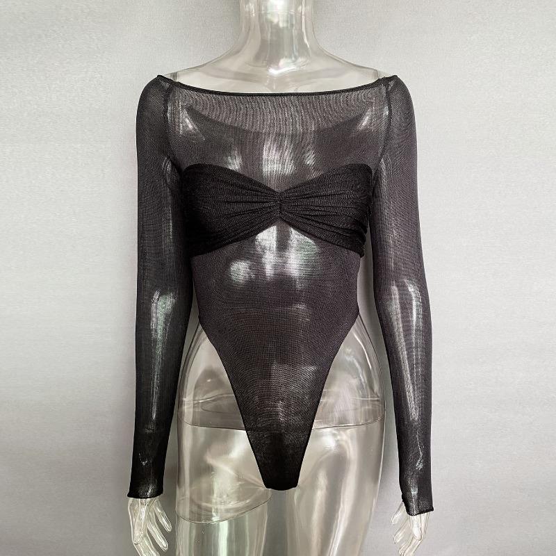 Spring and Summer Women's One Neck Sheer Triangle One-piece Top
