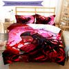 3pcs Demon Slayer Nezuko Pattern Bedding Set Duvet Cover Set Includes Duvet Cover &pillowcases, Perfect All Season Bedroom Decoration & Gift