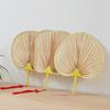 Hand-Woven Summer Round Fan: Classic Plantain, Cattail, Ji Gong, Sunflower Designs for Cooling Off
